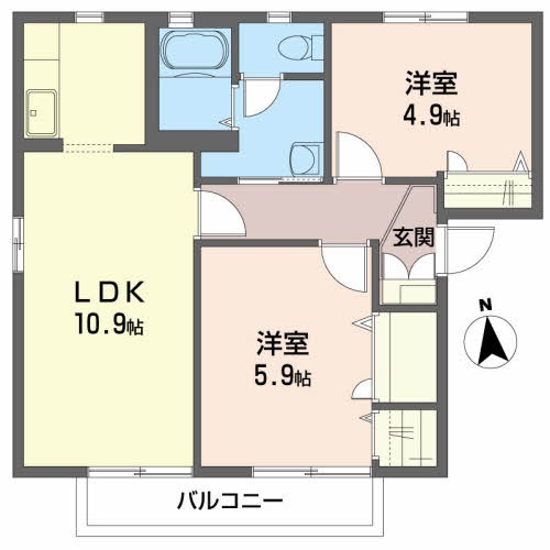 メゾン花巧房Ｃ 201号室 間取り