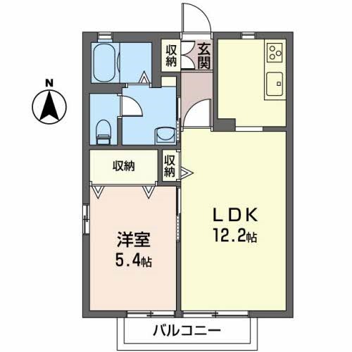 メゾン花巧房Ｅ 201号室 間取り