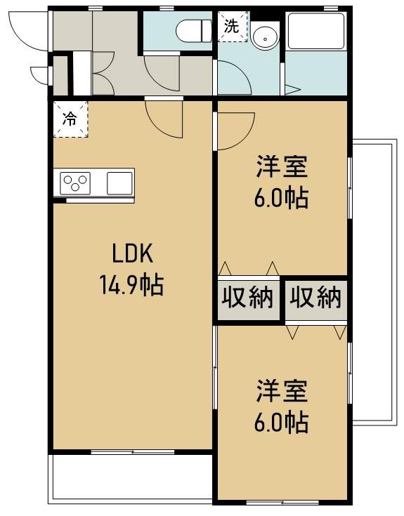 アルセコシティ仙台・原町 501号室 間取り