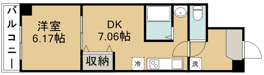 アスコット薬師堂駅前 203号室 間取り