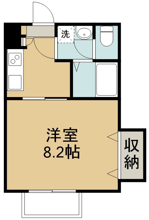 アスコット志波町イースト 105号室 間取り