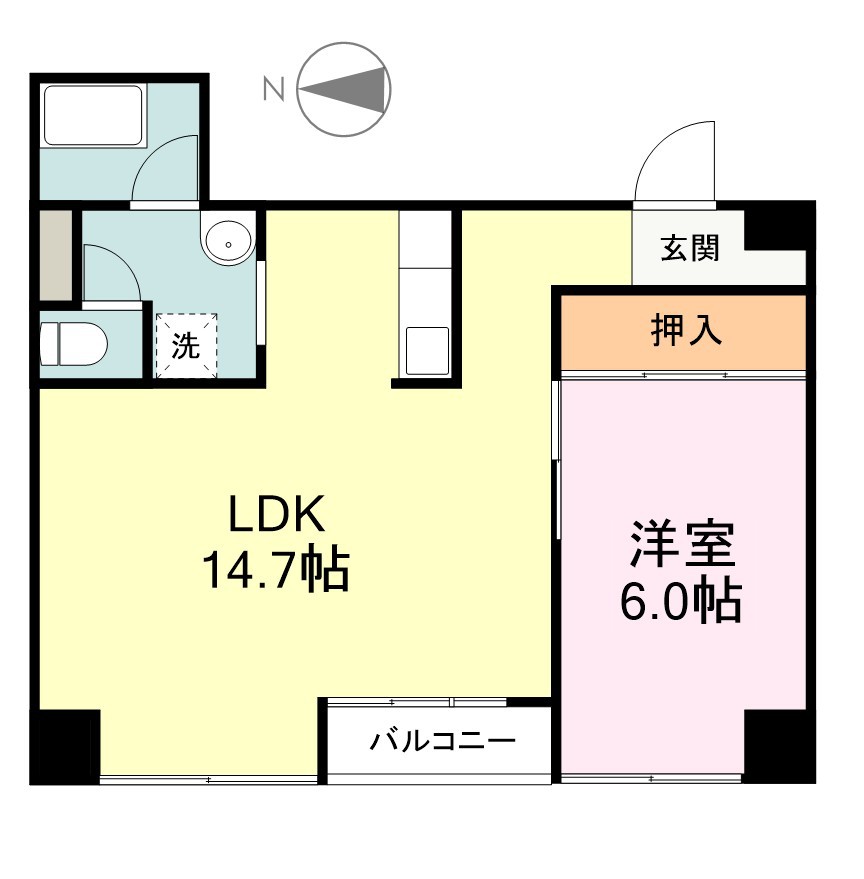 木町ホームプラザ 202号室 間取り