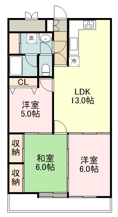 ライオンズマンション本町 間取り図