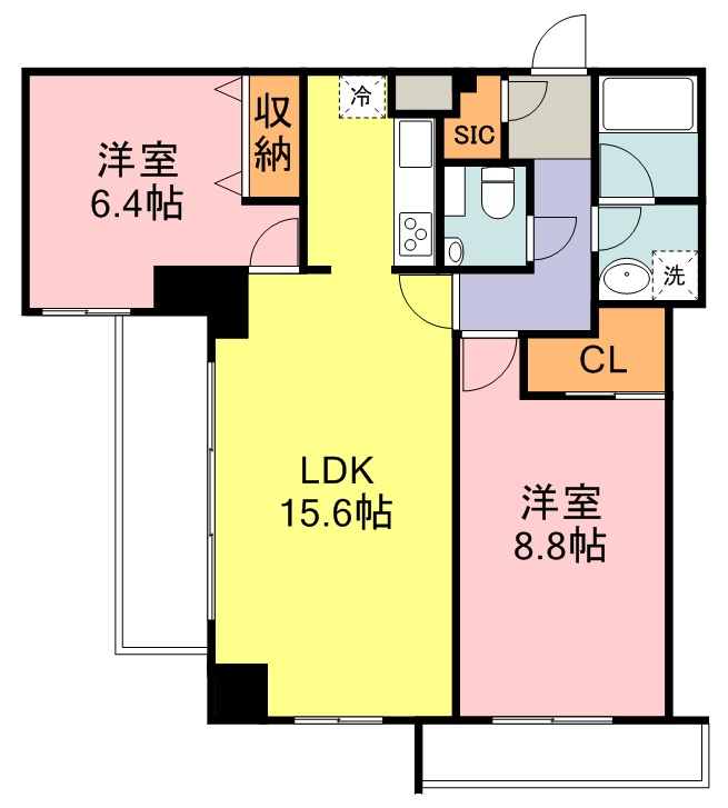 ＫＤＸ定禅寺通レジデンス 1106号室 間取り