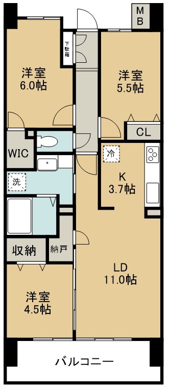 ＤＲＥＳＳＥＲ新田東 間取り図