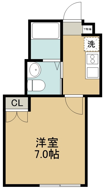 ＡＤＩＯＳ平成Ⅱ 103号室 間取り