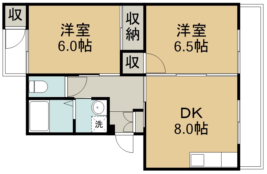 五豊ハイツ 101号室 間取り