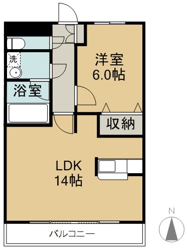 ハバードリーム６番館 202号室 間取り