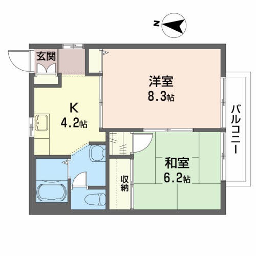 ピエス三ツ橋 202号室 間取り