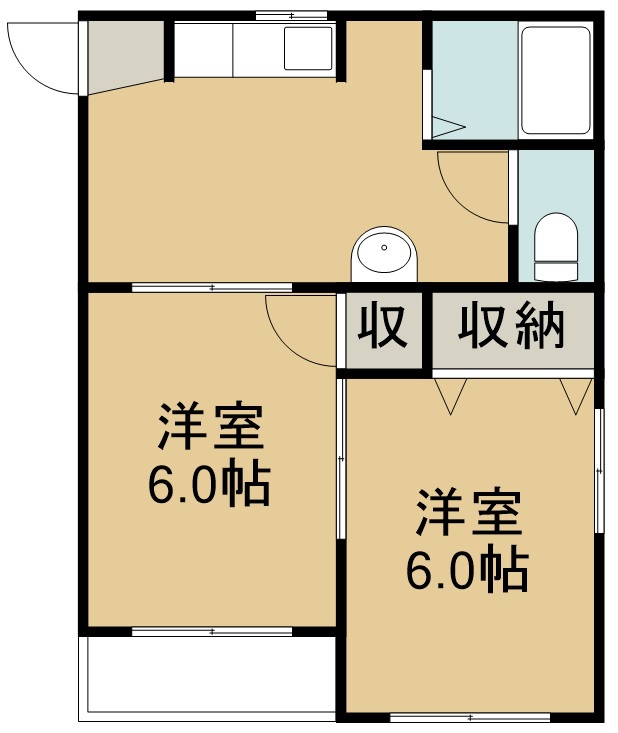 第二大澤コーポ 113号室 間取り