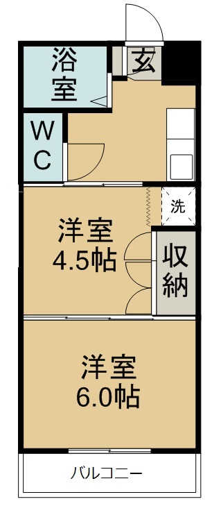 メゾンドール館町 202号室 間取り