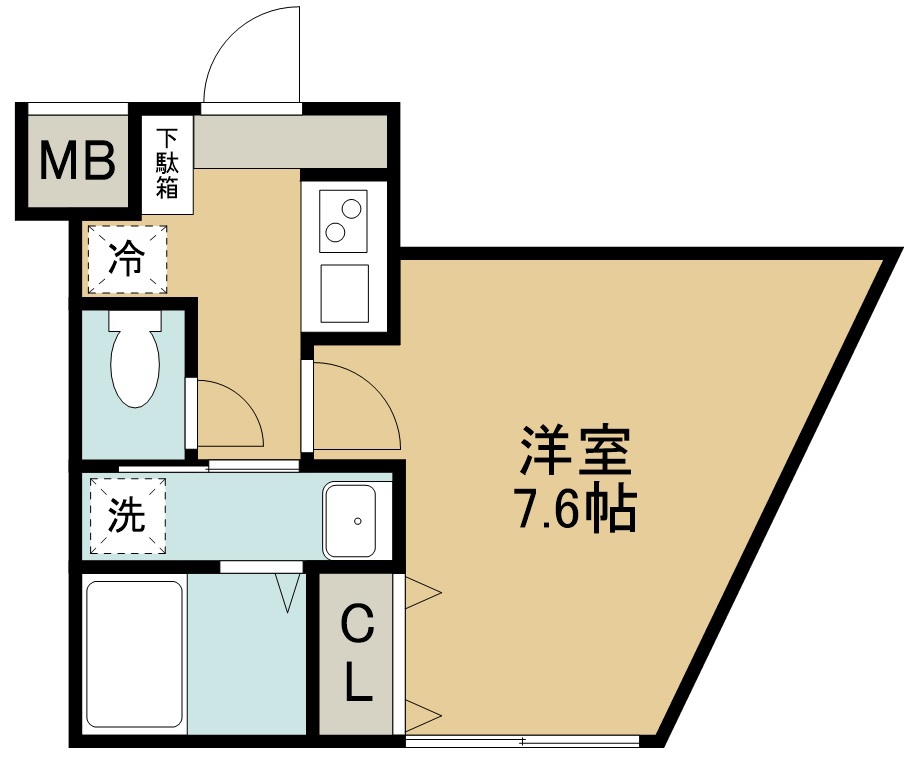 クレシエンテ大和町 101号室 間取り