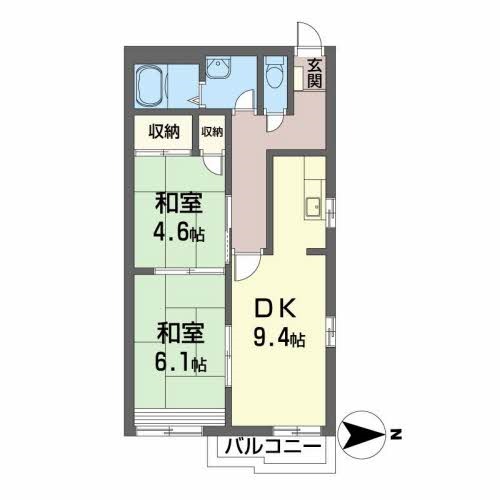 アトム１ 202号室 間取り