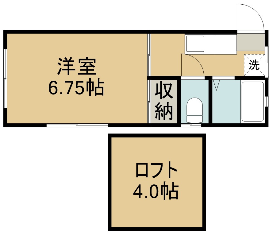 プリンスコート苦竹Ｂ 間取り図