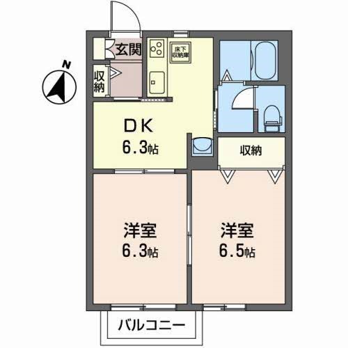 シャーメゾン福室 102号室 間取り