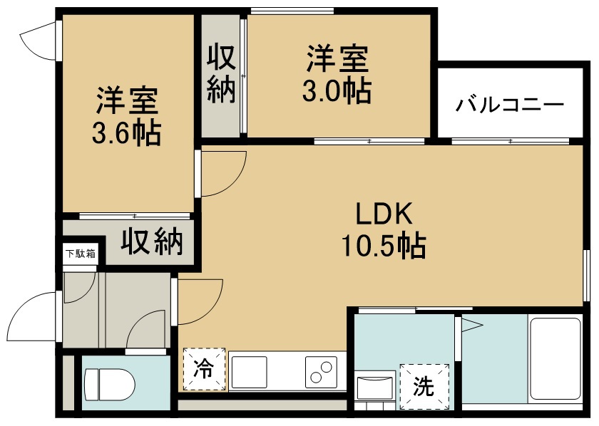 ＲＥＧＡＬＥＳＴ南小泉 202号室 間取り