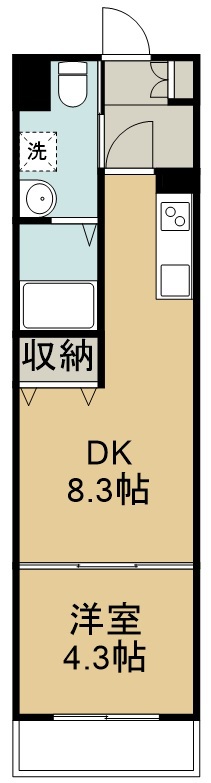 ゴールドムーン 406号室 間取り