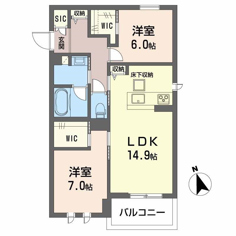 シャーメゾンＬａＬａ 間取り図