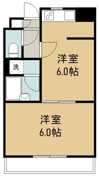 ロイヤルヒルズ成田町 604号室 間取り