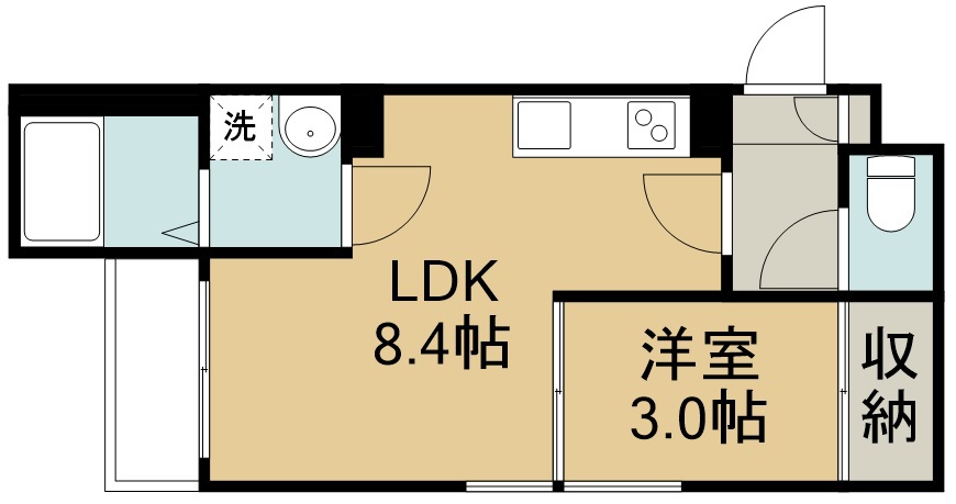 ＲＥＧＡＬＥＳＴ薬師堂駅前Ⅱ 301号室 間取り