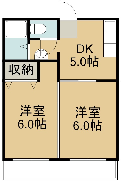 グランドスクエア若林 402号室 間取り