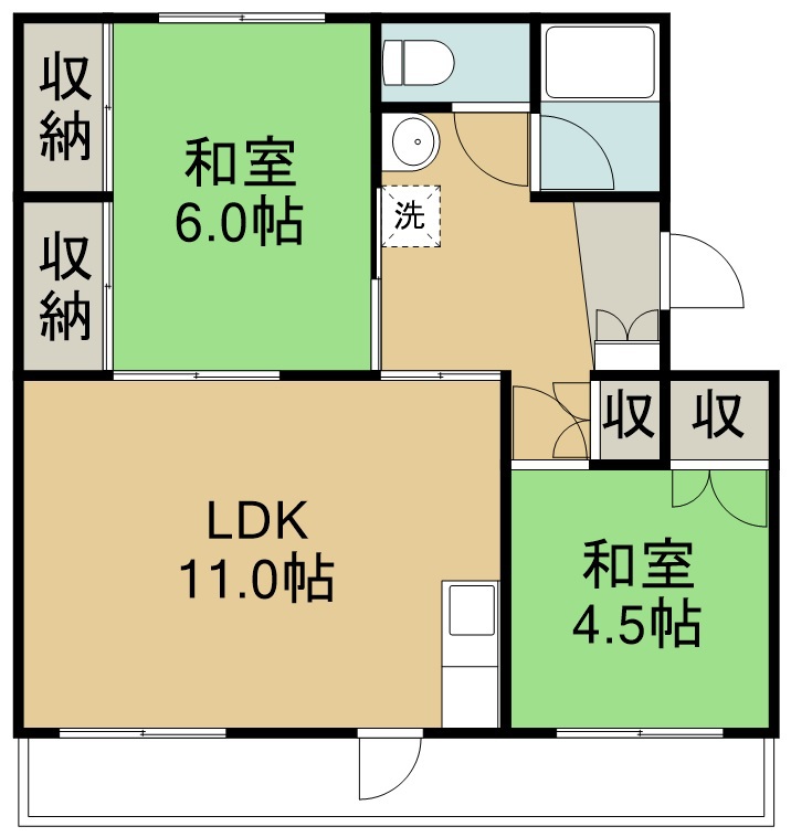 コーポラス霞Ｂ棟 間取り図