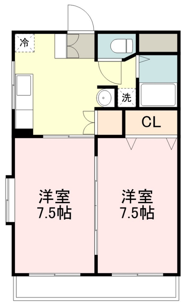 メゾンブランシュ２号館 101号室 間取り