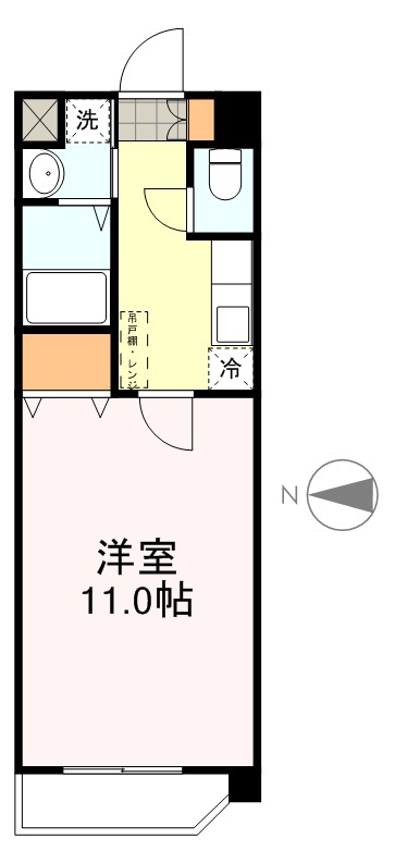 アニバーサリー第九木町通 807号室 間取り