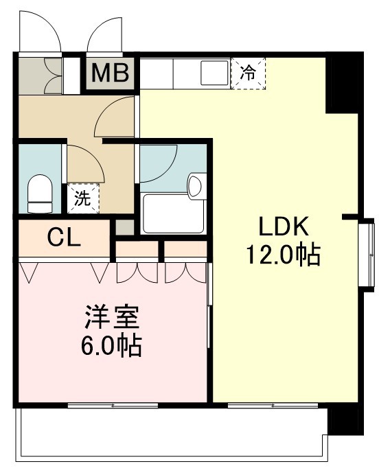 エグゼクティブ上杉 609号室 間取り