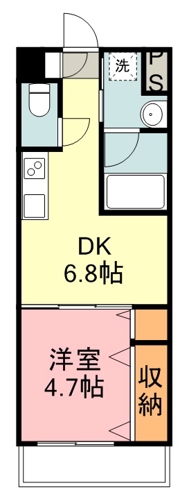 アスコット花京院 402号室 間取り