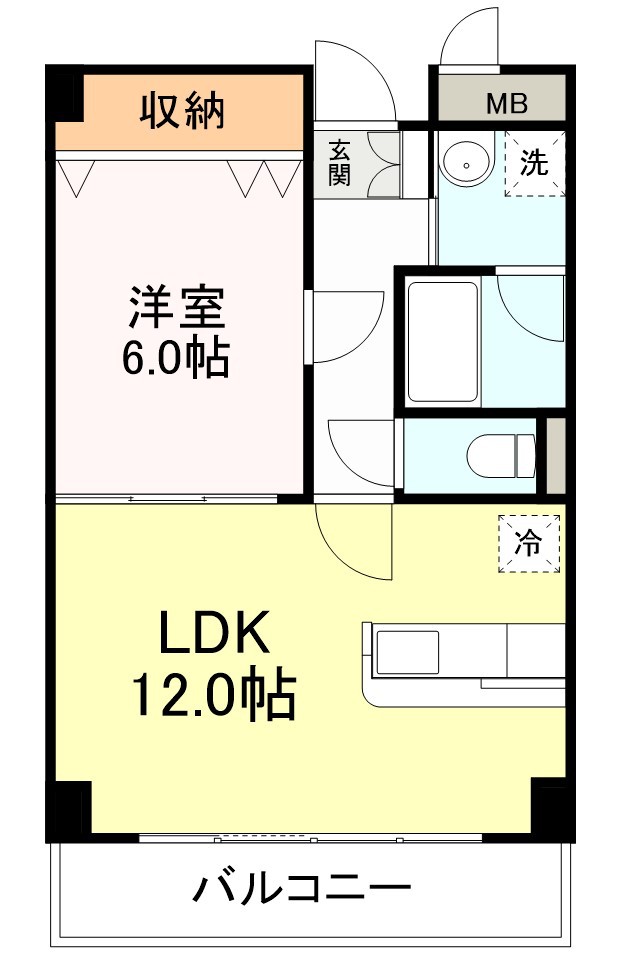 サークル１０ビル 203号室 間取り