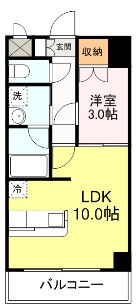 サークル１０ビル 606号室 間取り