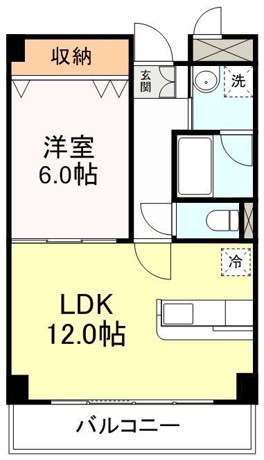 サークル１０ビル 502号室 間取り