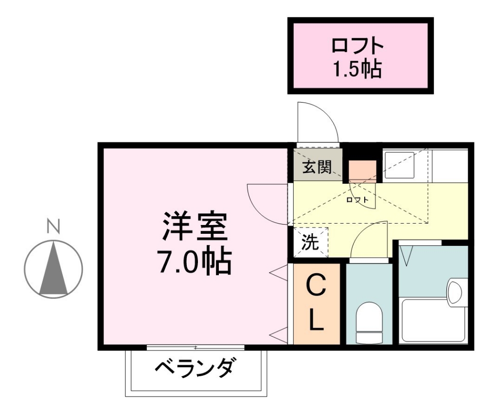 プリマヴェラ 202号室 間取り