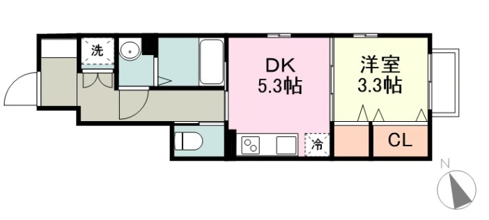 Ｃａｓａ　ＬｕｃｅⅡ 102号室 間取り