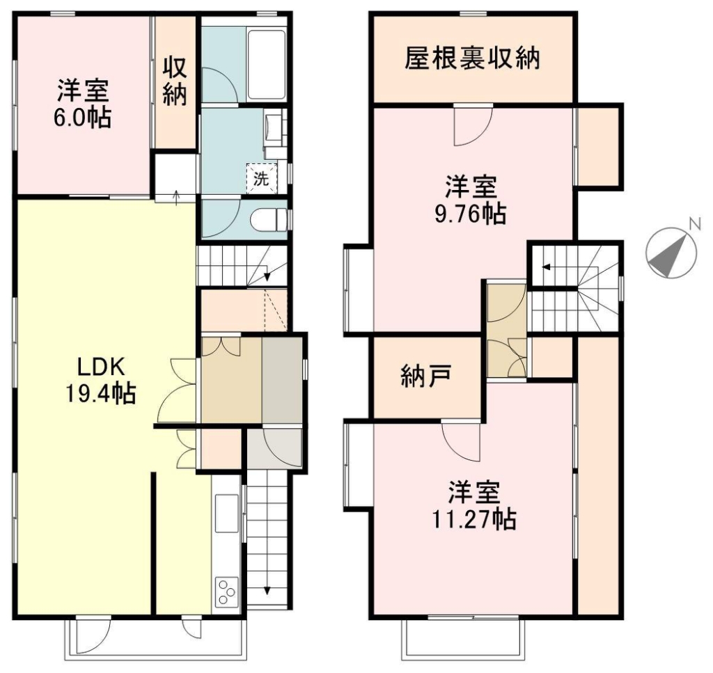 泉崎２丁目貸家 間取り図