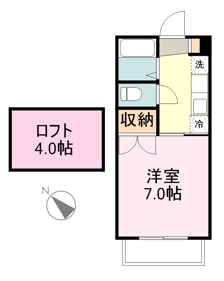 プリンスコート山手町Ａ 203号室 間取り