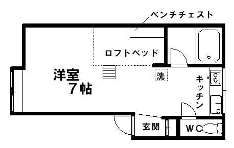 ハウスマコト 103号室 間取り