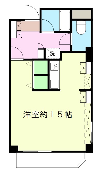 花京院ビル 801号室 間取り