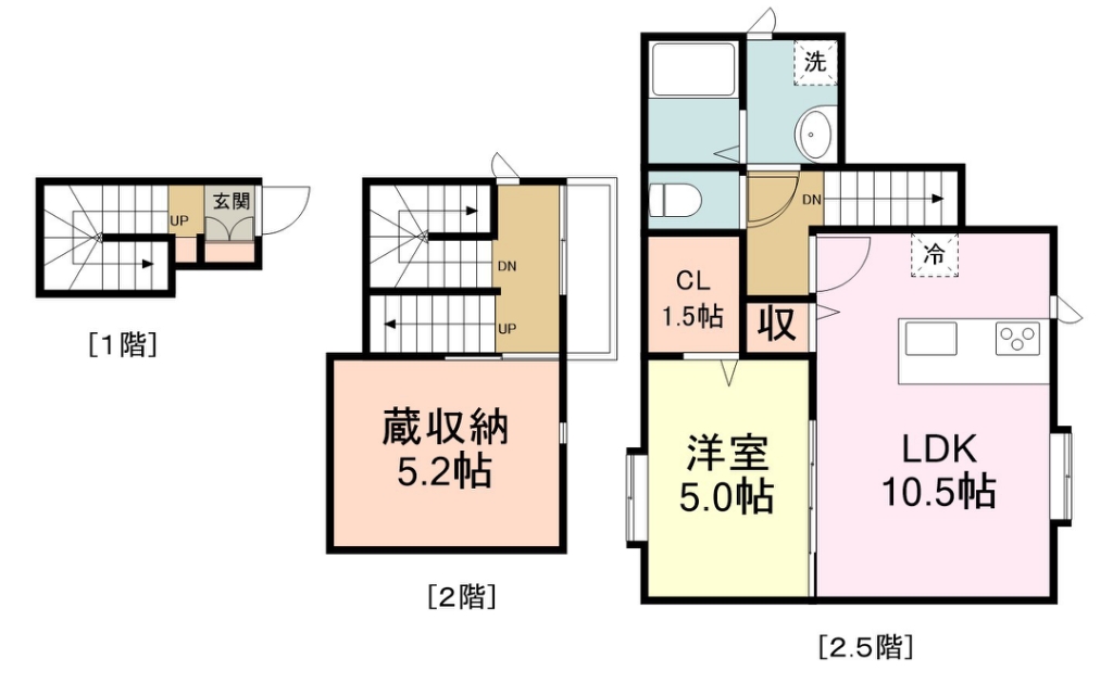 リーフサイド仙台上杉 201号室 間取り