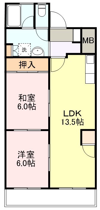 オーロラビル 901号室 間取り