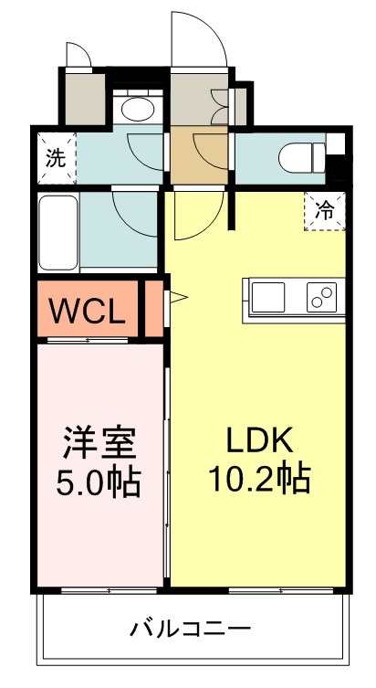 ＭＦＰＲコート晩翠通り 803号室 間取り