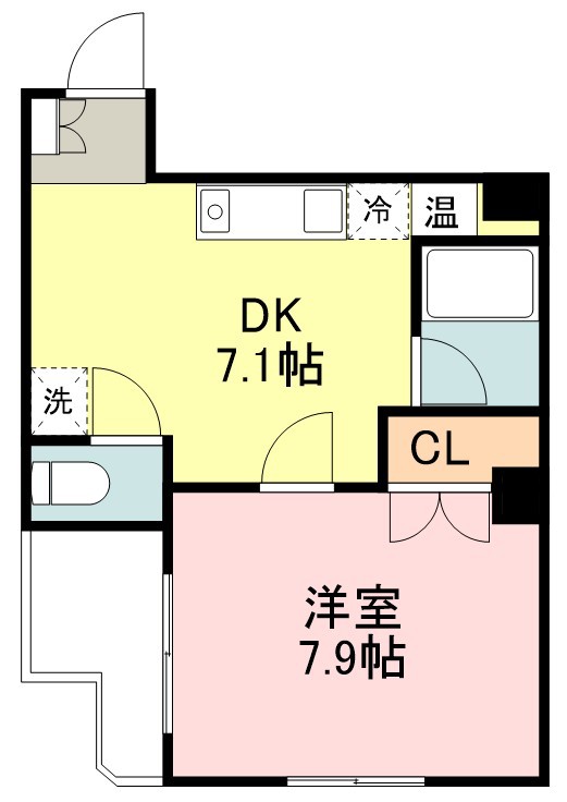 Ｉｎ－Ｔｏｗｎｅｒ二日町 間取り図