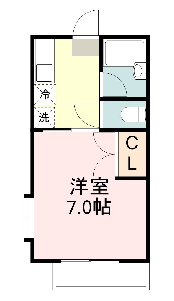 エスポワールハイツ 101号室 間取り