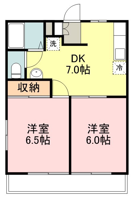 茜館 105号室 間取り