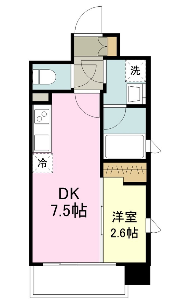 デュオフラッツ仙台木町通エアリ 間取り図