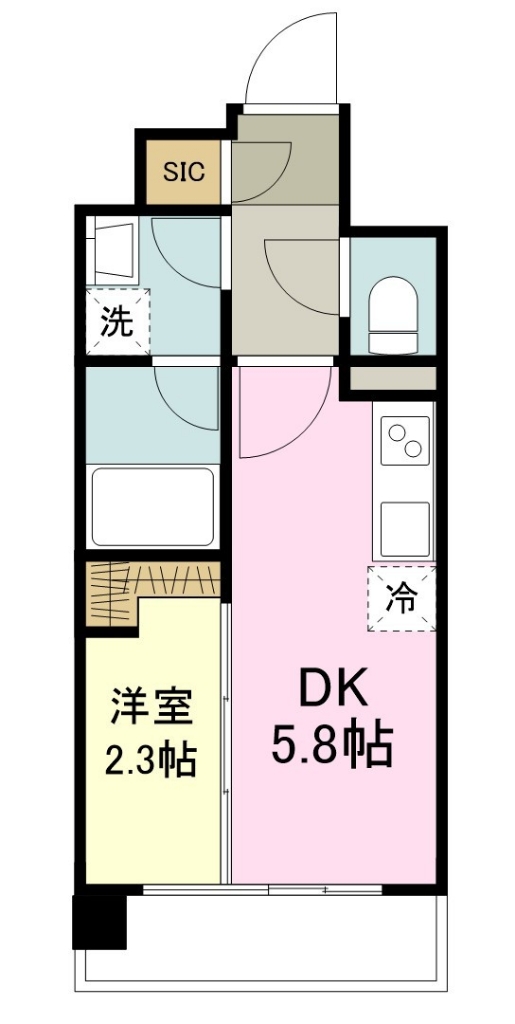 デュオフラッツ仙台木町通エアリ 405号室 間取り