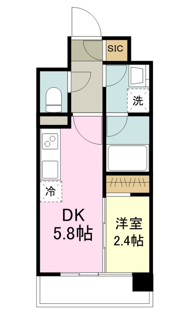 デュオフラッツ仙台木町通エアリ 間取り図