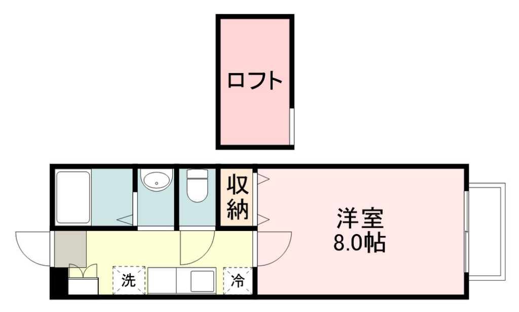 ウエストキャッスル河原町 101号室 間取り