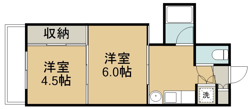 シャングリラ大和町 412号室 間取り